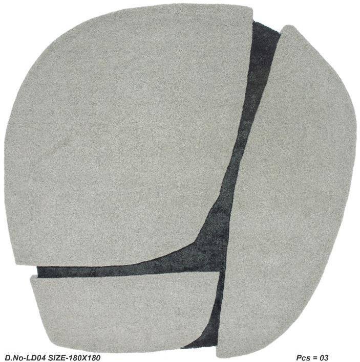 Abstract Hand Tufted Wool Area Rug