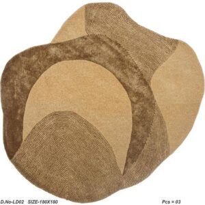 Hand Tufted Carpet NZ Wool Round Design