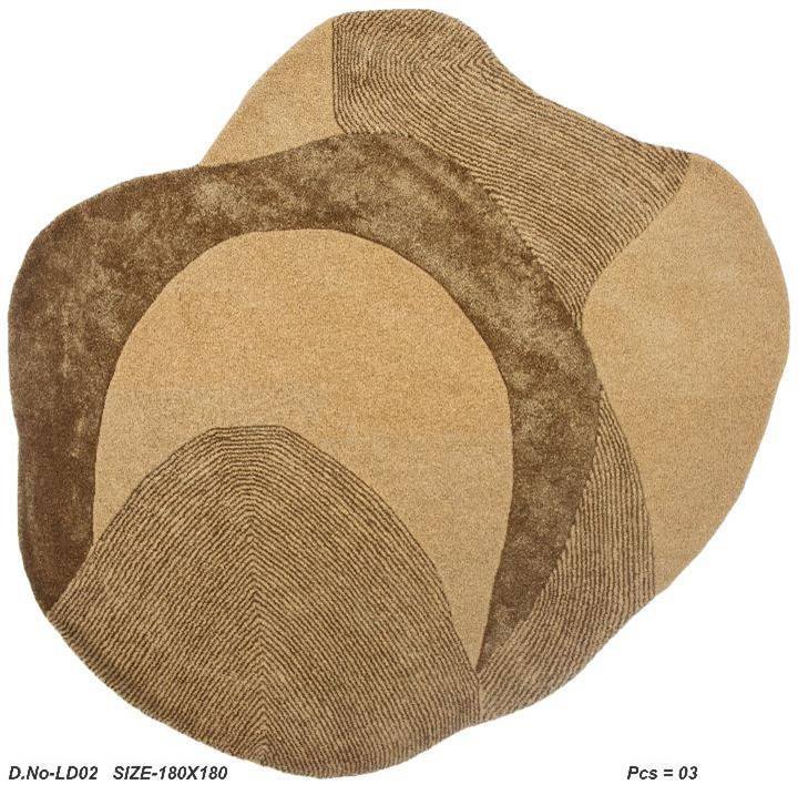 Hand Tufted Carpet NZ Wool Round Design