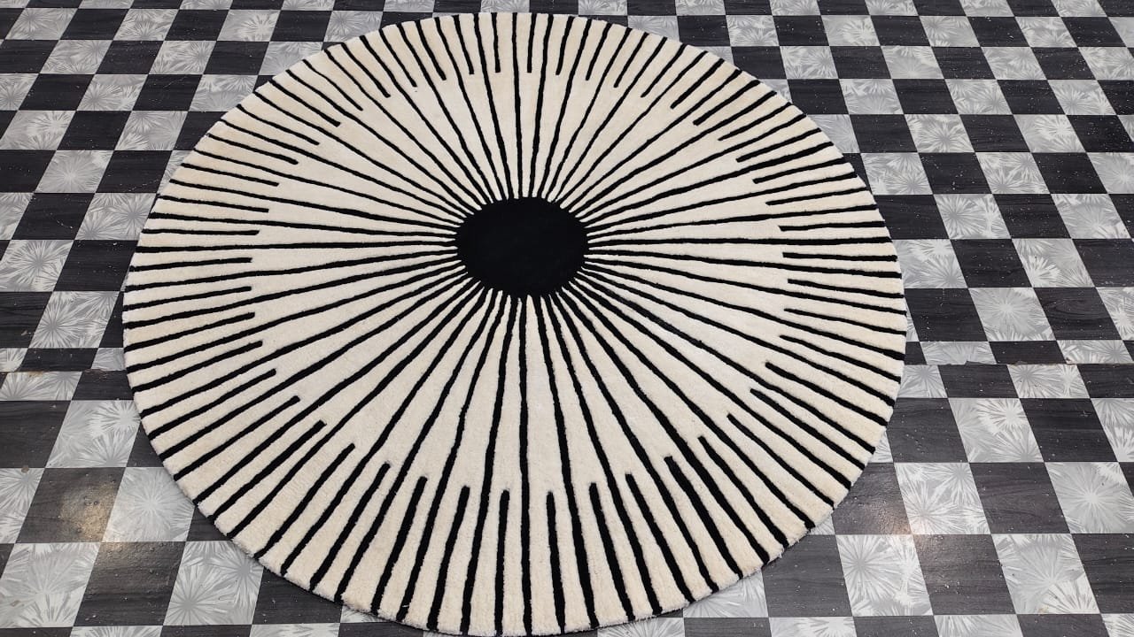 Hand Tufted Round Shaggy Rug