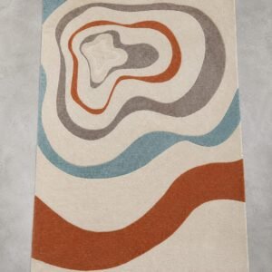 Hand Tufted Modern Irregular Multicolor Layered Carpet