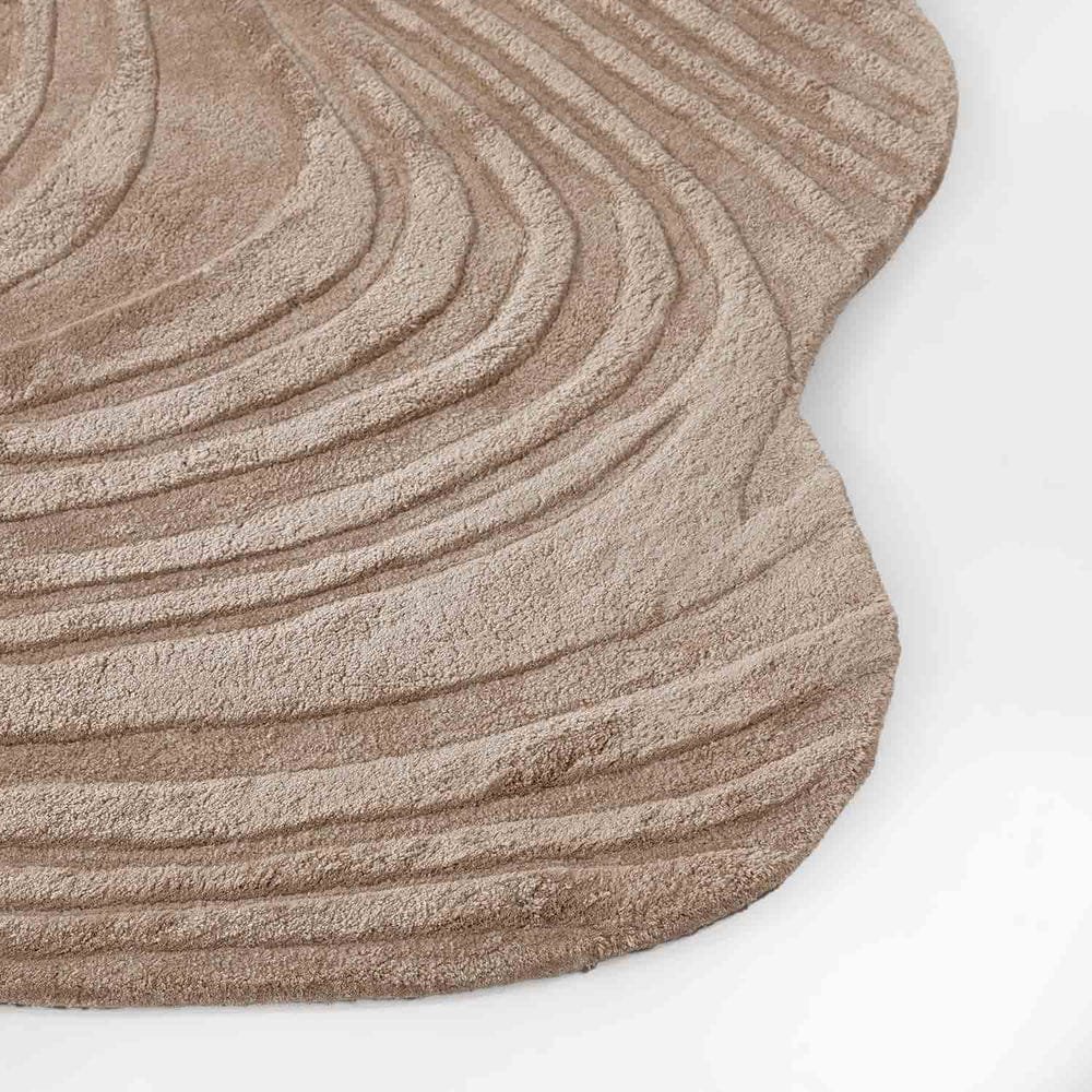 Handmade Tufted Pure Wool Geometric Carpet - Image 3
