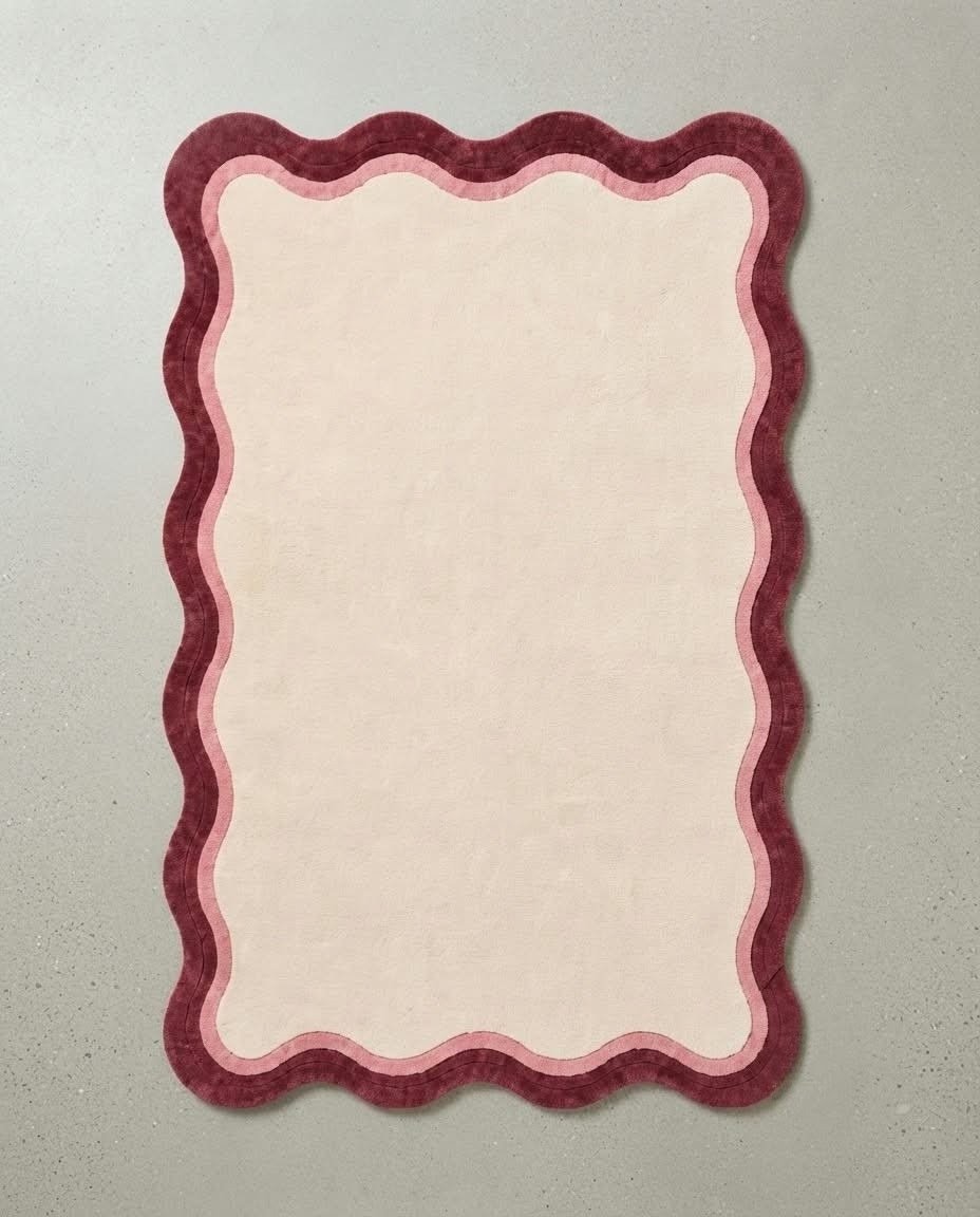 Aura Scallop Hand-Tufted Wool & Viscose Irregulor Rug