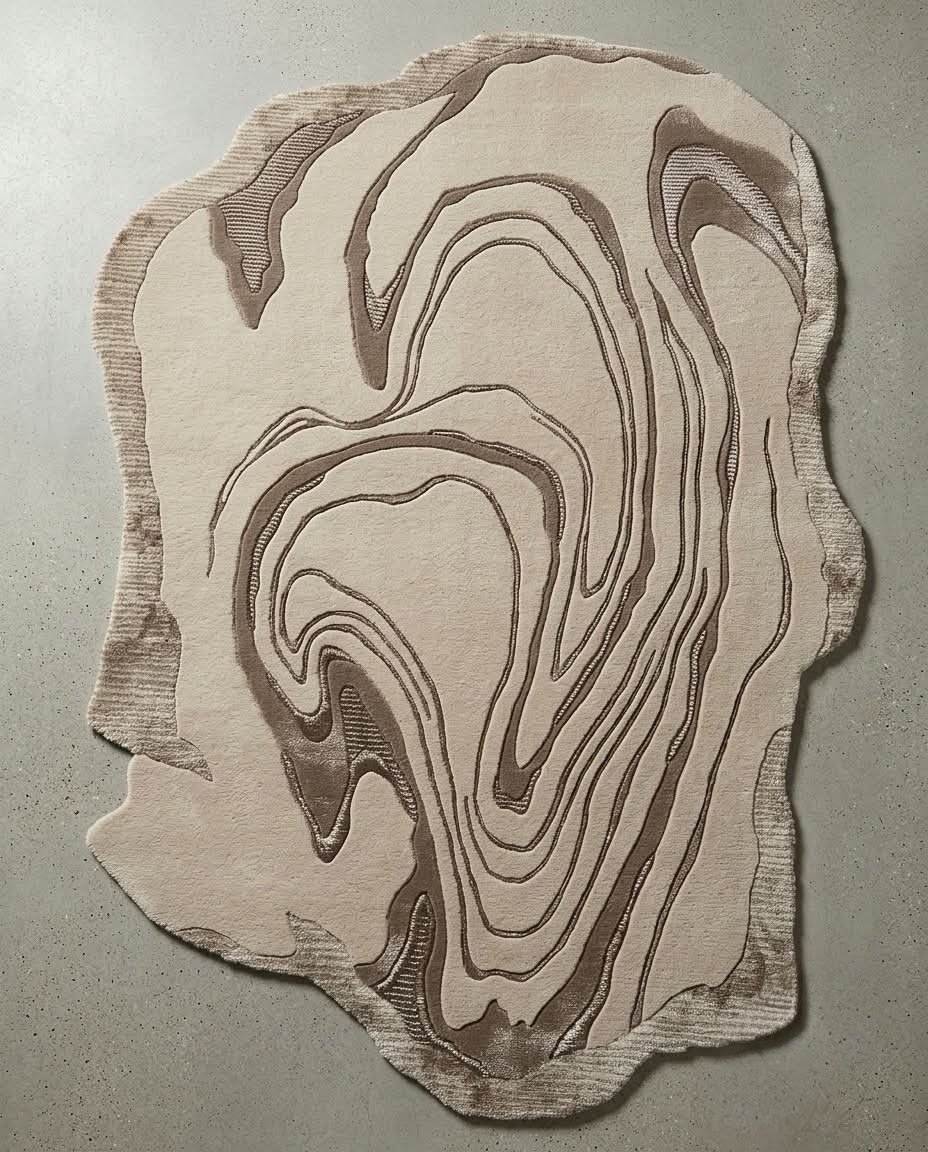 Organic Contour — Hand Tufted Wool & Viscose Irregular Rug - Image 2