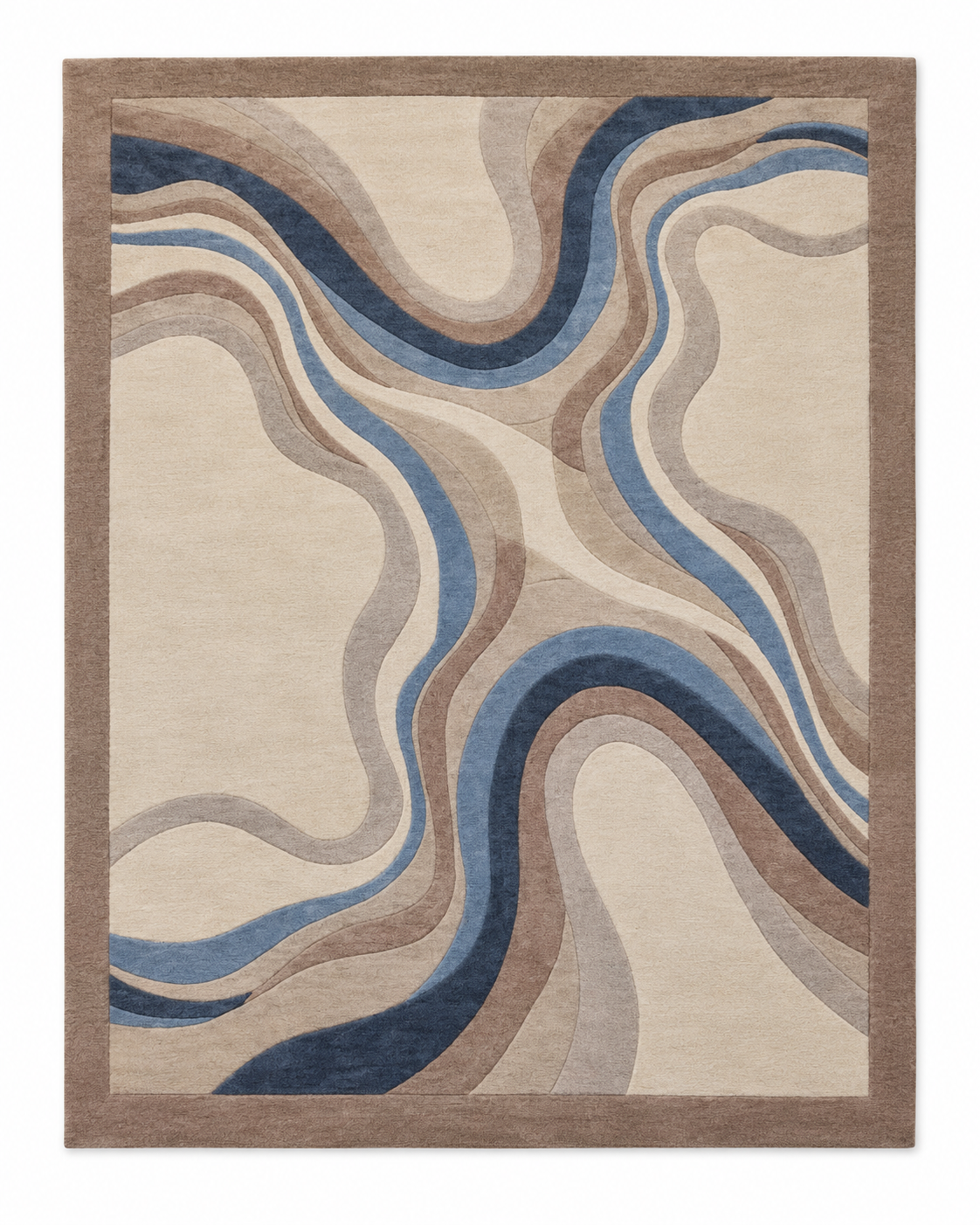 Hand-Tufted Abstract Wool Carpet (250x350 cm)